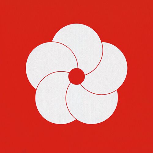 むすび風呂敷 ハレ堤 松竹梅 赤 70cm