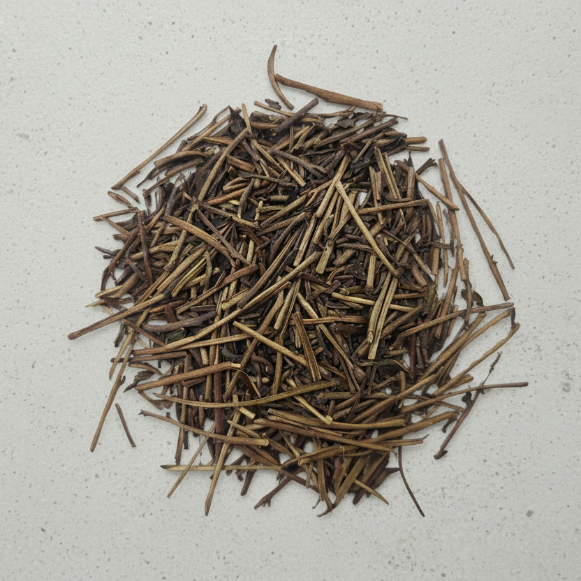 #0015.K6 おぶぶ KY015: 夏碾茶茎焙煎 すずめ (天骨ほうじ茶)