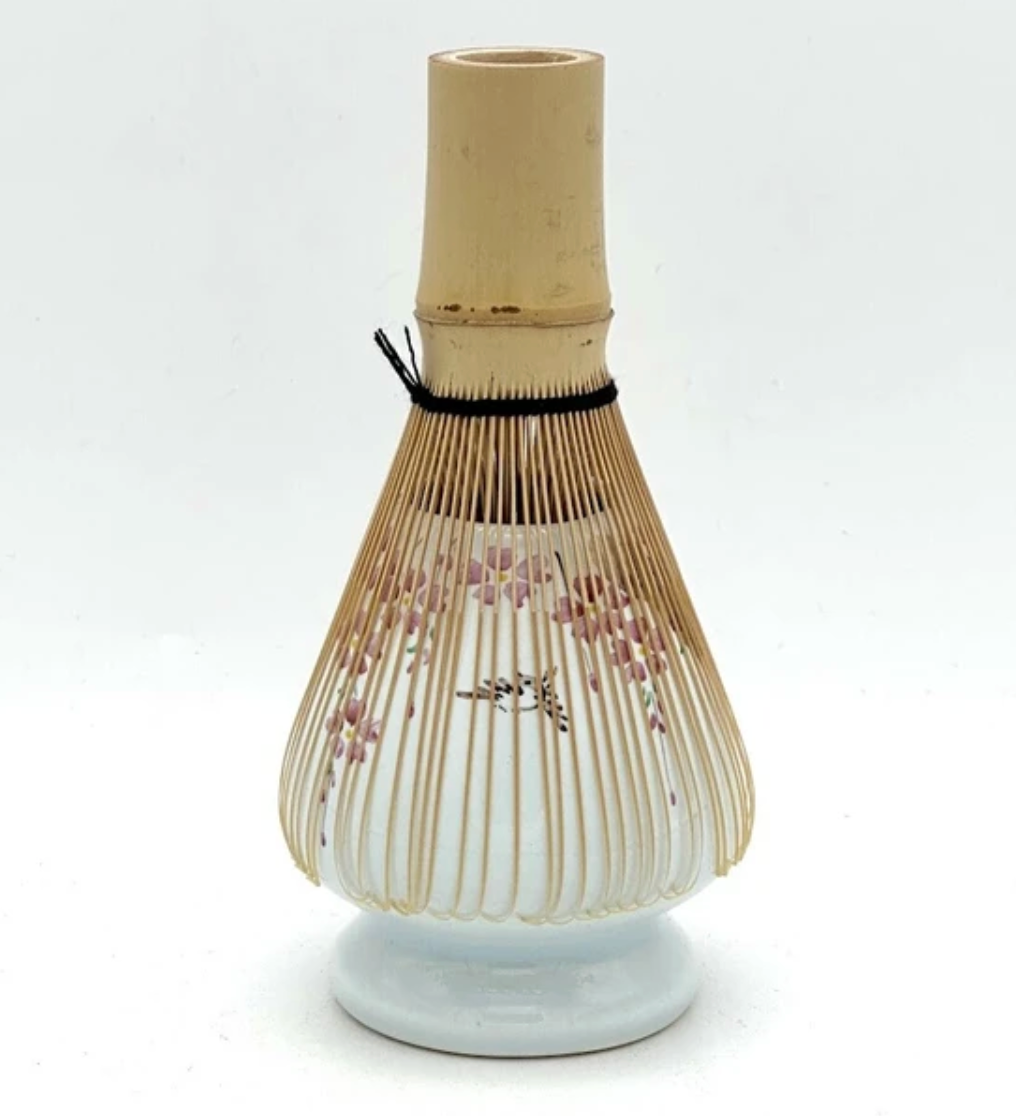 Nagomi: Chasen Holder, Bamboo Whisk Stand (Cherry Sparrow, 桜雀)