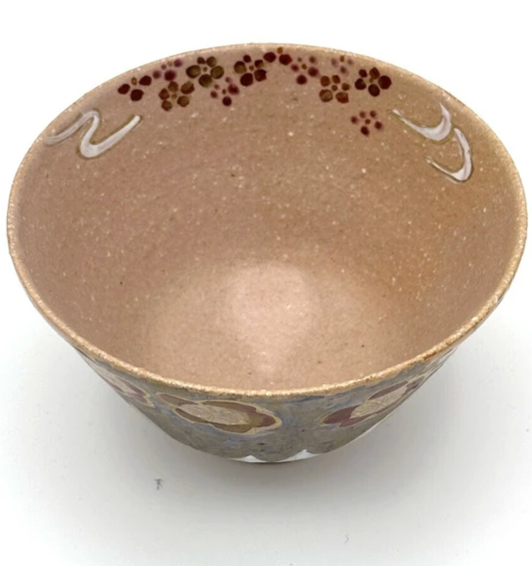 Nagomi: Kyo-yaki Matcha Bowl (京焼抹茶碗 Ume & Mt. Fuji / 梅と富士山)