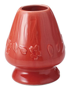 青安窯:富士山茶筅立て 赤富士山茶筅直し(赤)