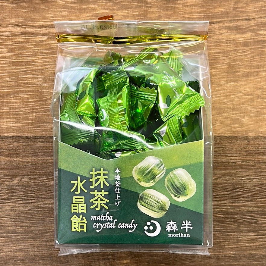森半 抹茶パウダー入りクリスタル抹茶キャンディ 80g 森半 抹茶水晶飴