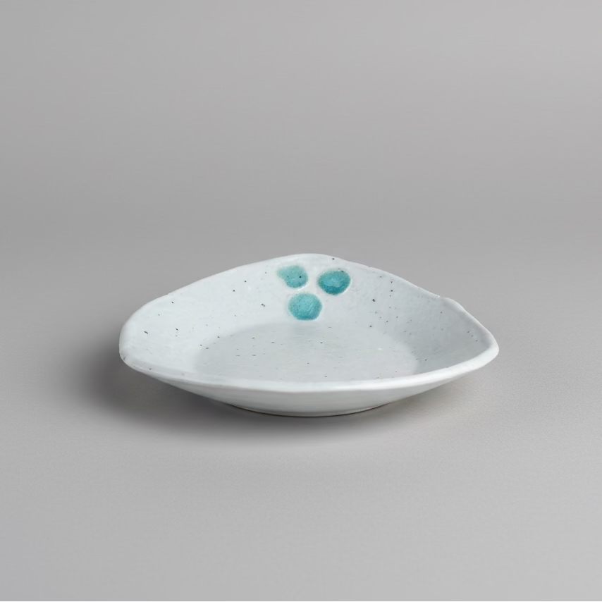 Hiroshi Hirai: Mini plate, Green Accents yunomi.life