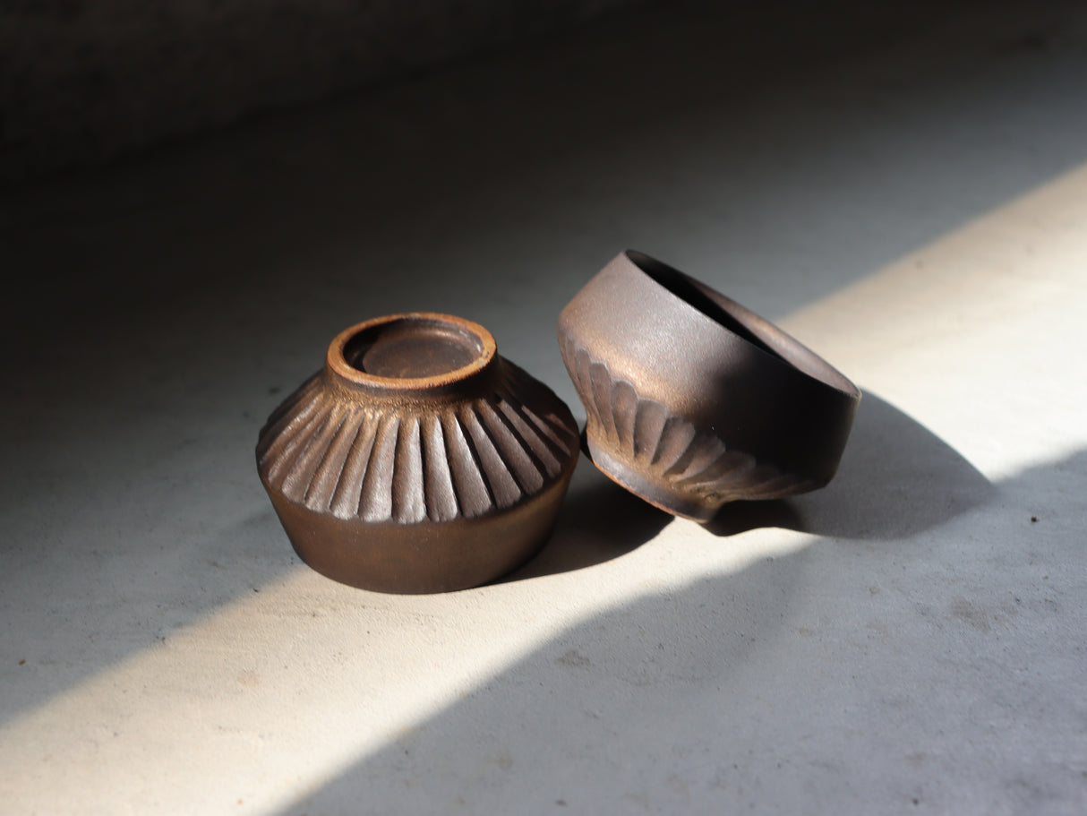 Emui: Handmade Bronzed Guinomi Cup