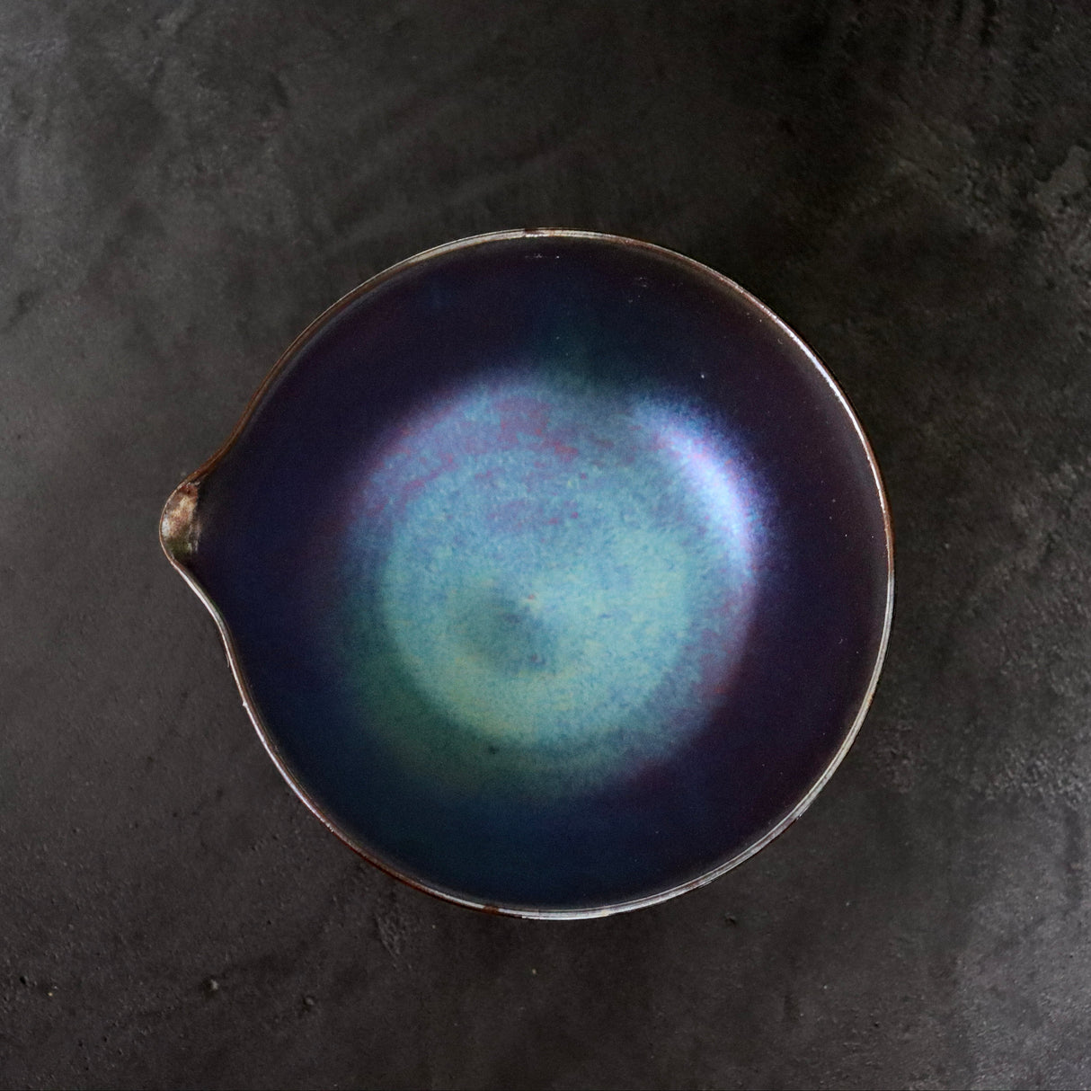 Kiwakoto Suikaen Matcha Pouring Bowl Tenmoku 天目片口抹茶碗