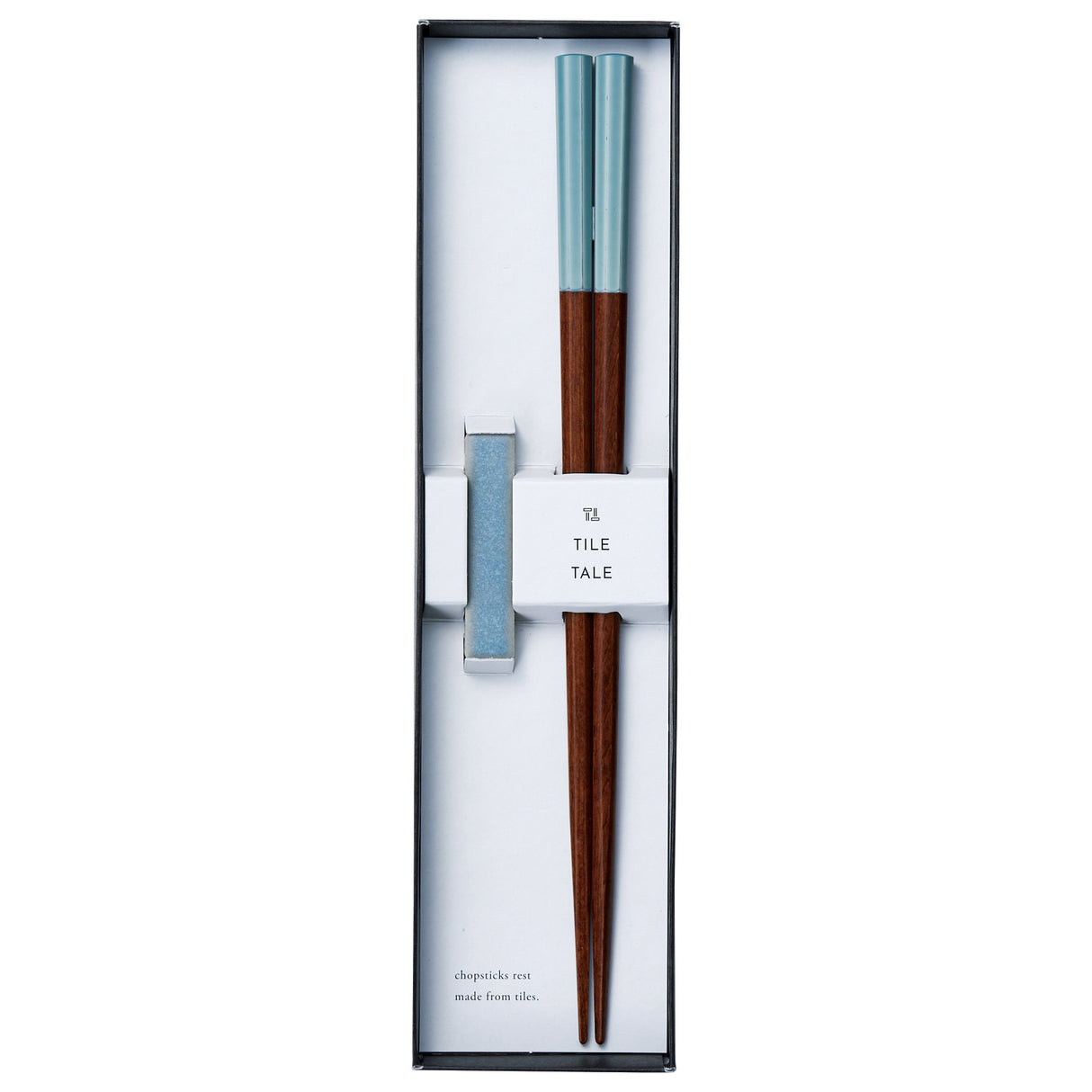 Ishida: TILE TALE Japanese Chopsticks with Ceramic Chopstick Rest Set yunomi.life