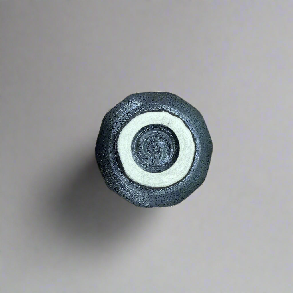 青安窯:手造り美濃焼 ぐい呑5個セット 木箱付き 手造り五様ぐい呑揃い