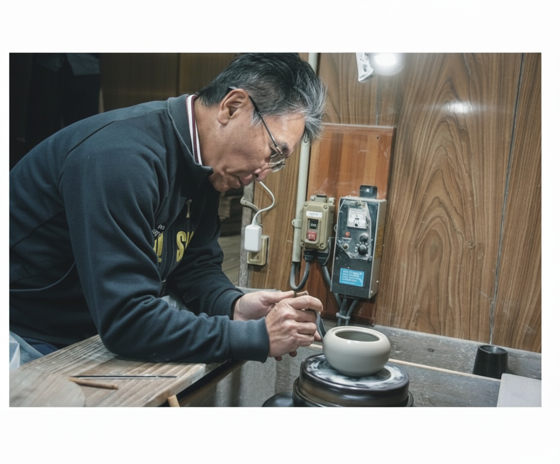 Takasuke Kiln 高資陶苑 e45: Tokoname Kyusu Tea Pot, Black, Ceramic Mesh Strainer 210 ml