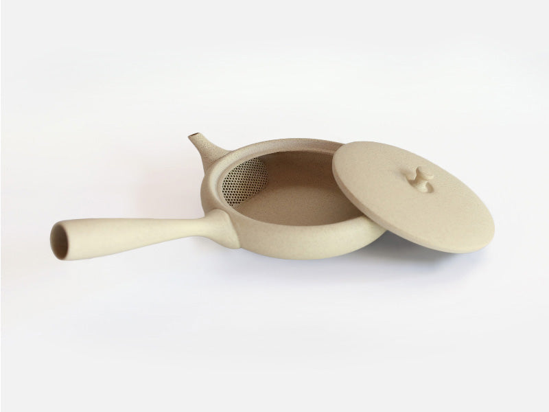 人水窯:TOKI - KINARI 平常滑急須(100ml、オフホワイト)