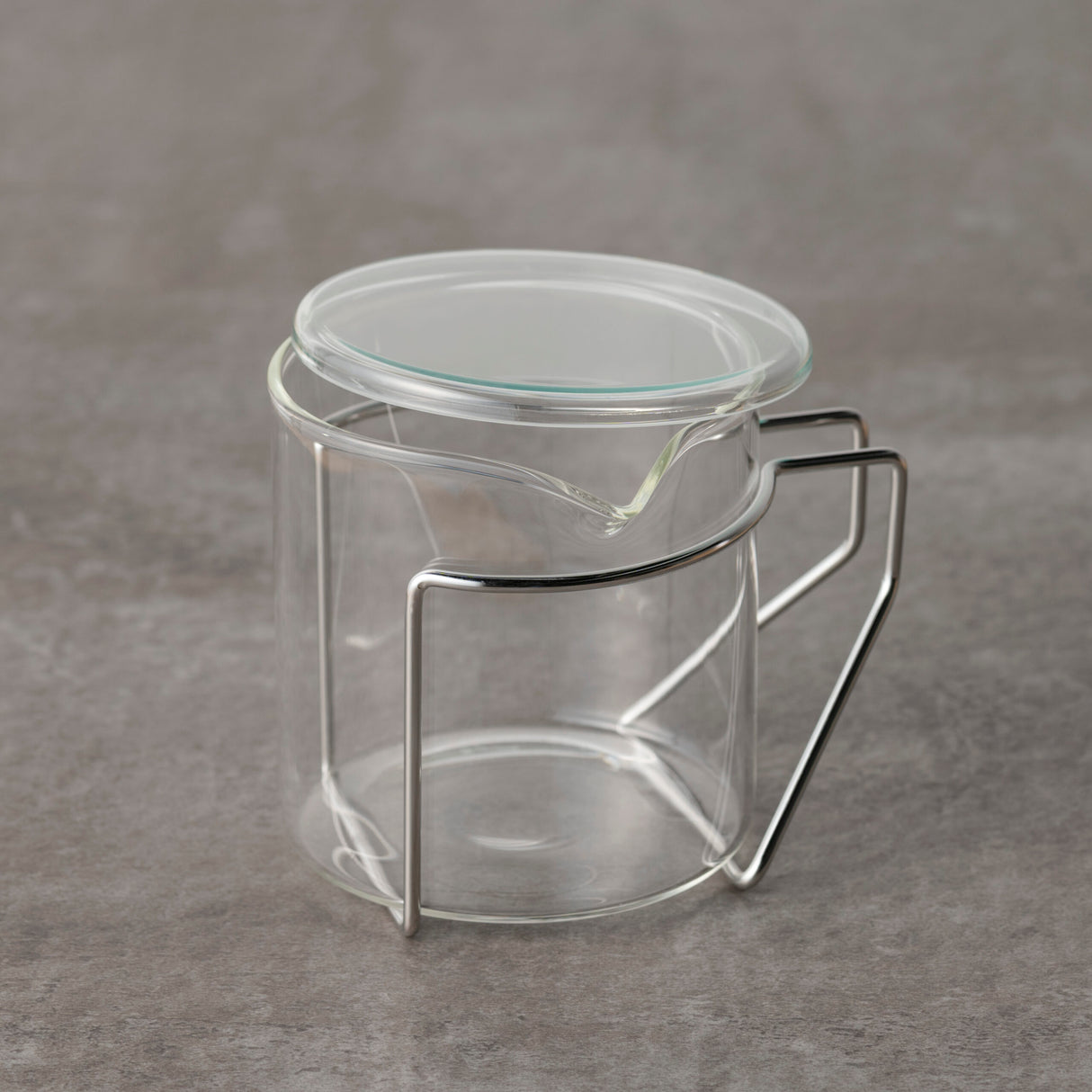 スリースノー:茶こしとガラス急須セット(ピンクゴールド)