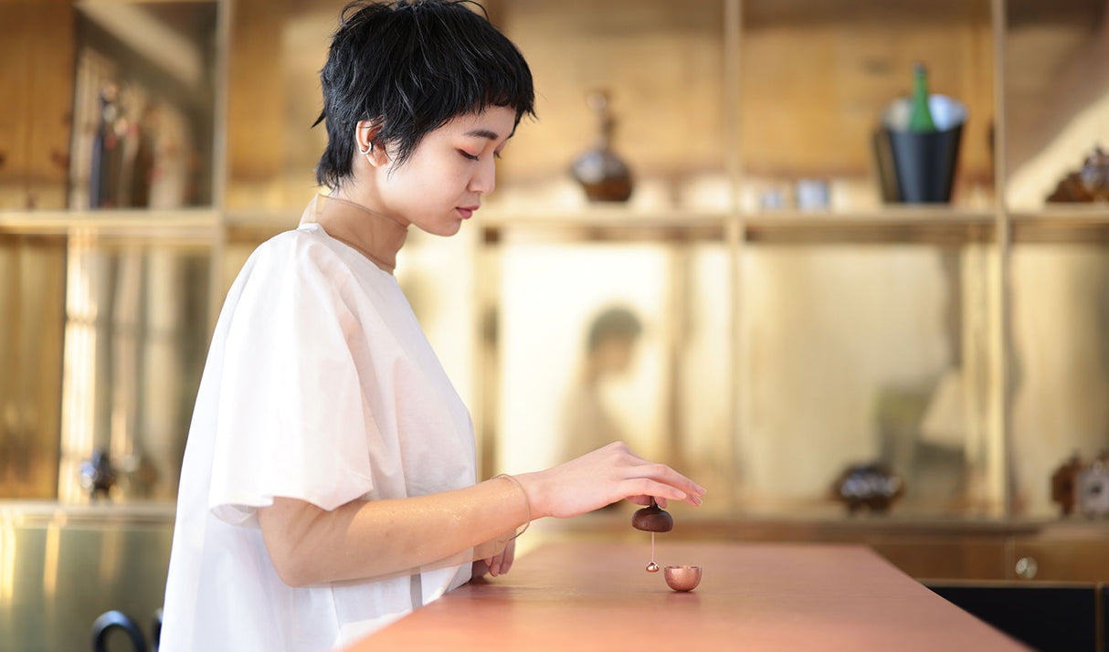 KUON - マドカシリーズ - ドングリン ミニシンギングベルボウル - 銅/ピンクゴールドカラー