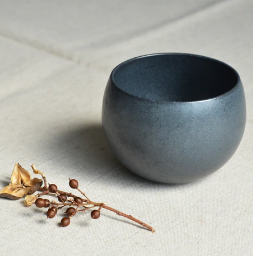 SHIKIKA コロコロ丸湯飲みカップ (ブラック)