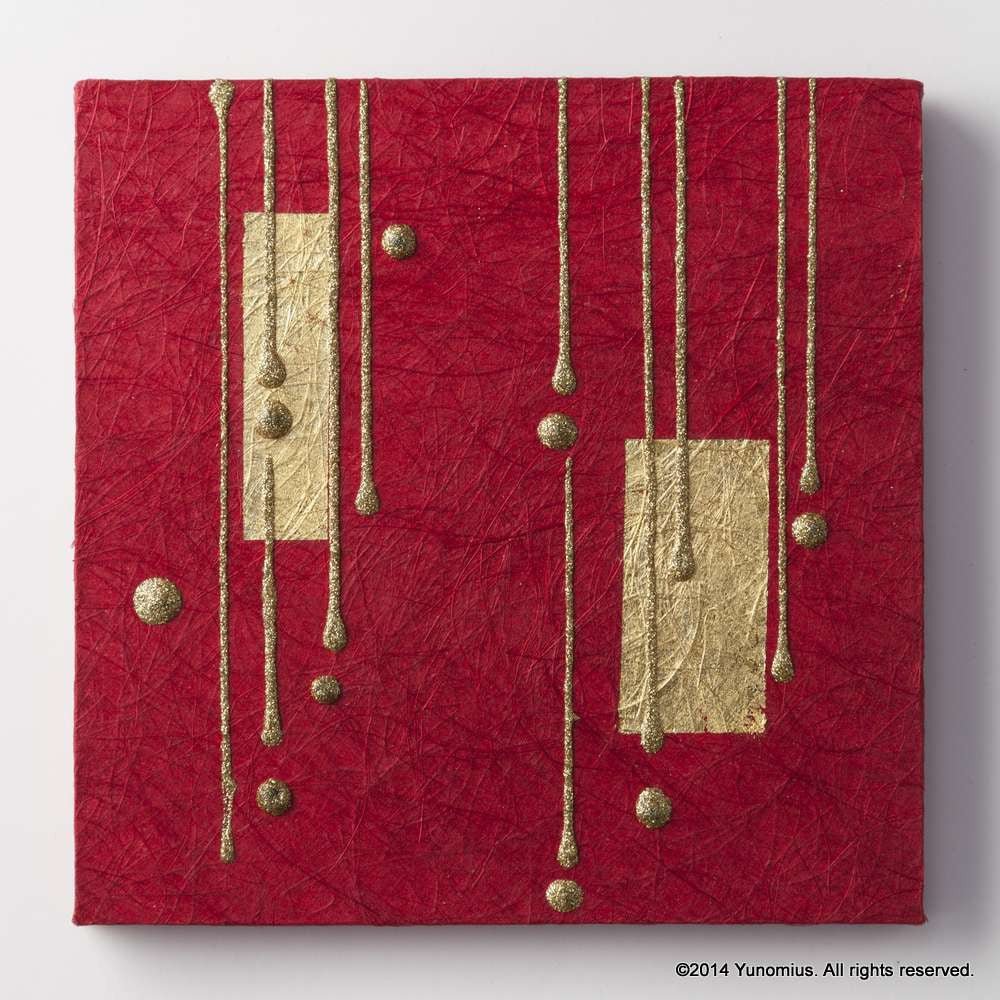 Hana & Haku: Decorative Washi Paper Panel (Red #2) - Yunomi.life