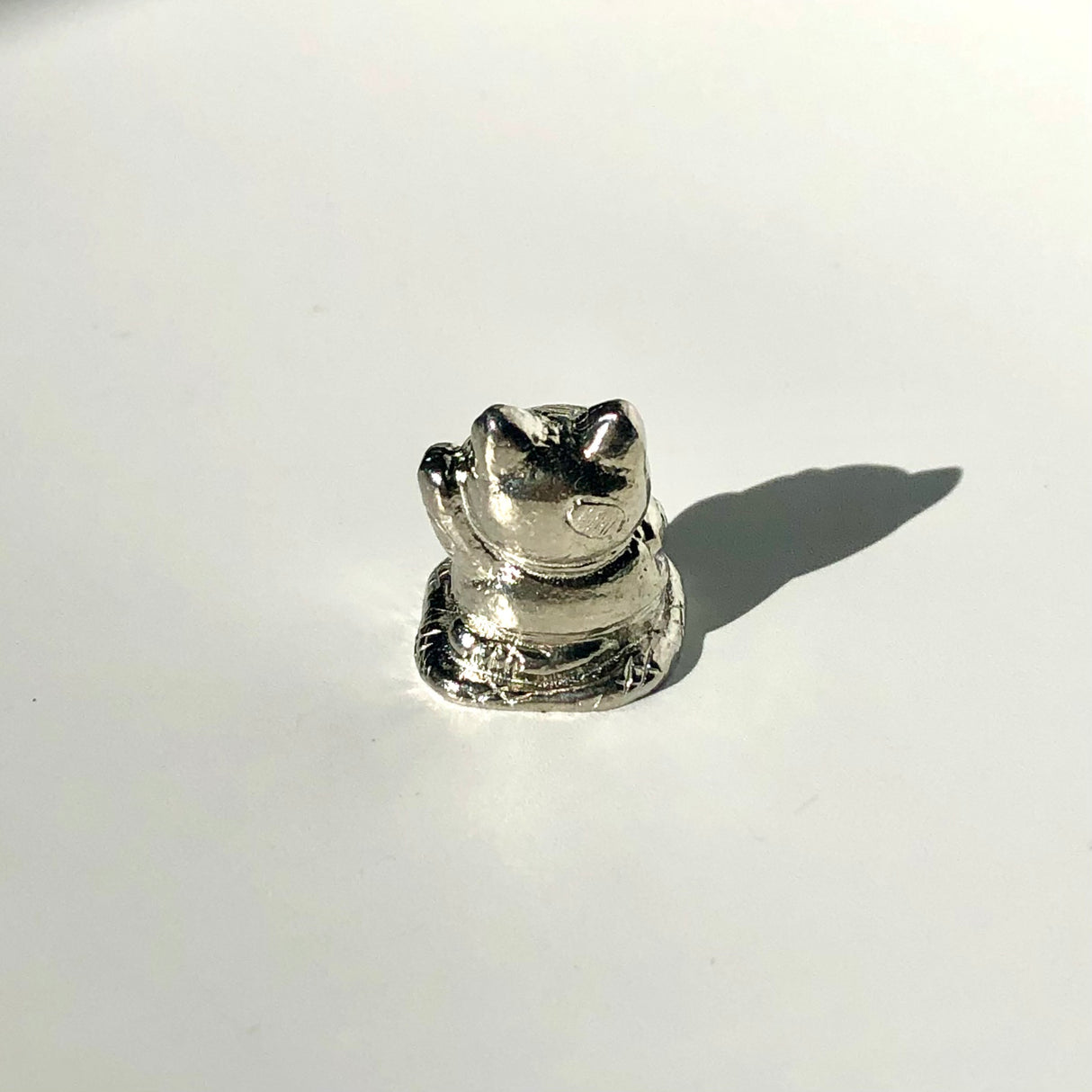 手作り錫茶ペット猫 まねきなこ錫製招き猫