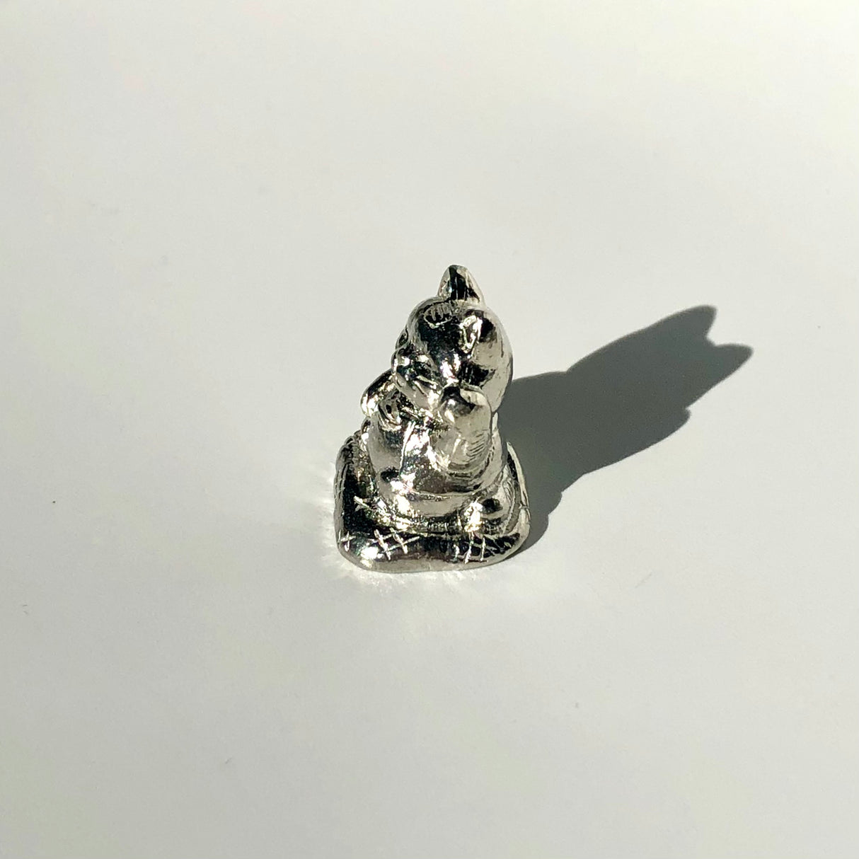 手作り錫茶ペット猫 まねきなこ錫製招き猫