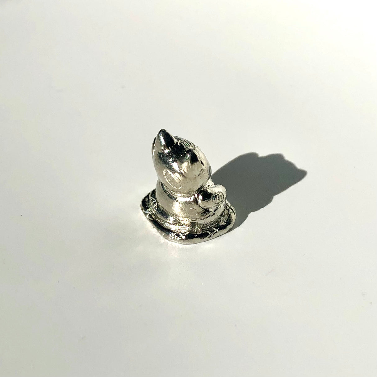 手作り錫茶ペット猫 まねきなこ錫製招き猫