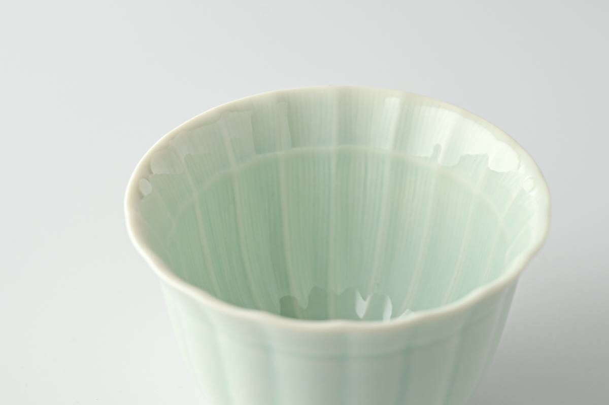 Yamani - Miyama Tableware: Sencha Tea Cup Suzune, Tea Green Color