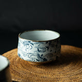 Oda Pottery: Sazanami Design posliinimukikuppi (sininen) 小田陶器さざなみマグカップ（ブルー）