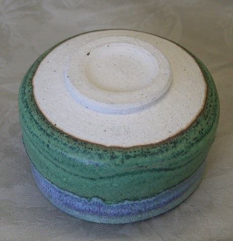 Minoyaki - syvänmeren sinivihreä matcha-teekulho (Maru Oto Iguchi Ceramics)