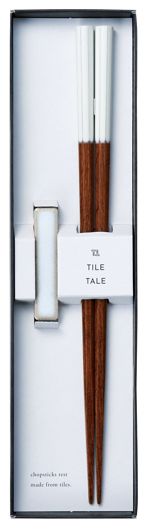 Ishida: TILE TALE Japanese Chopsticks with Ceramic Chopstick Rest Set