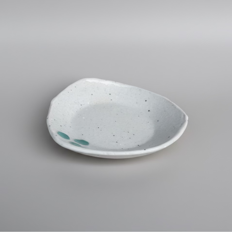 Hiroshi Hirai: Mini plate, Green Accents yunomi.life 2