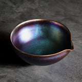 Kiwakoto Suikaen Matcha Pouring Bowl Tenmoku 天目片口抹茶碗