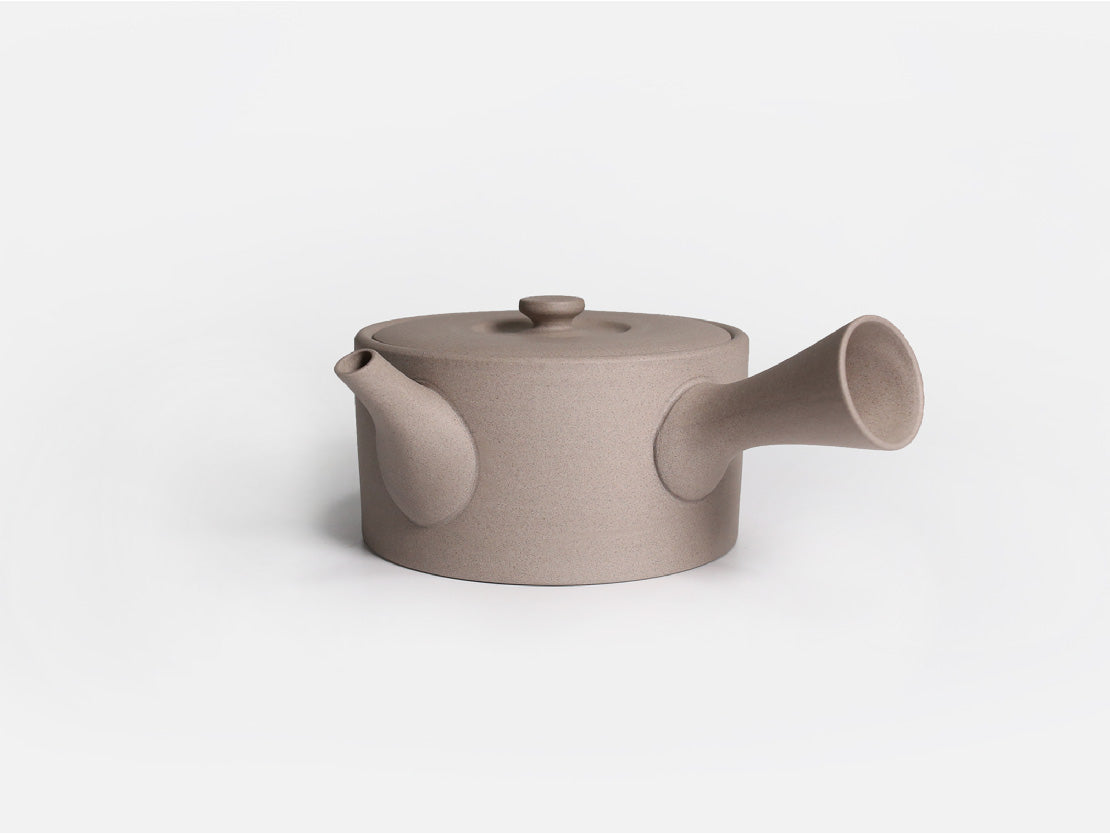 Jinsui Kiln: IROIRO 02 - SHIROHAI (460ml, Tokoname Kyusu Tea Pot, Gray)