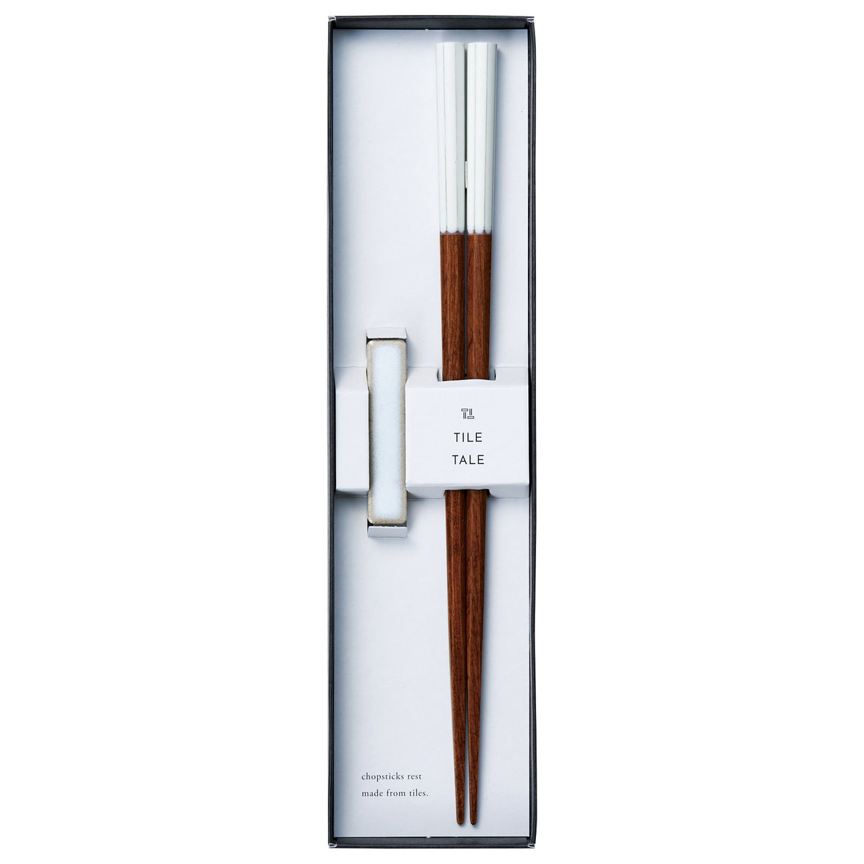 Ishida: TILE TALE Japanese Chopsticks with Ceramic Chopstick Rest Set yunomi.life