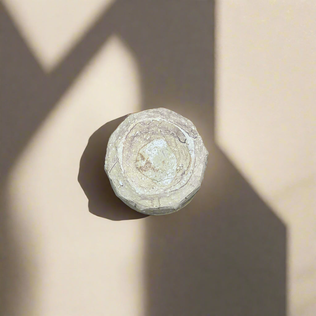 桂山窯：手作り民芸織部ぐい呑 木箱入り 桂山作：手造り民藝織部ぐい呑