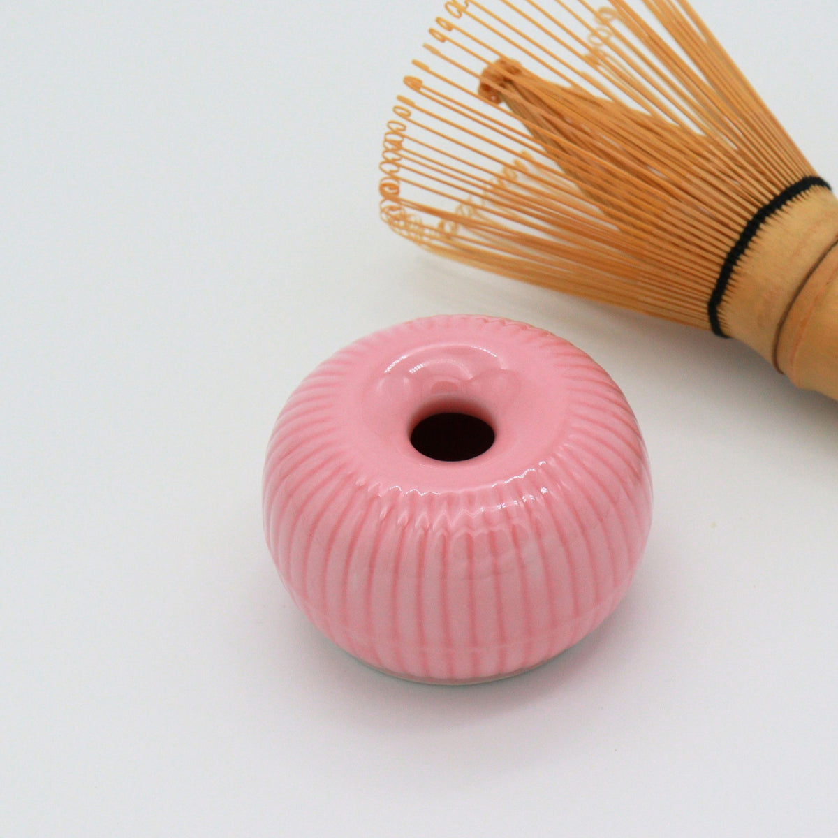 Minoyaki Matcha Whisk Holder (Pink) / 茶筅くせ直し (ピンク）