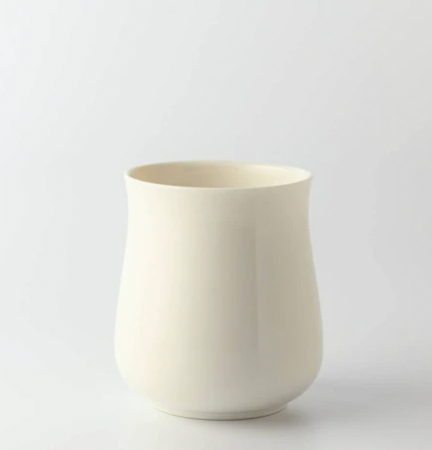 Miyama Minoyaki Oval Cup (Off White) ポット（クリームホワイト）