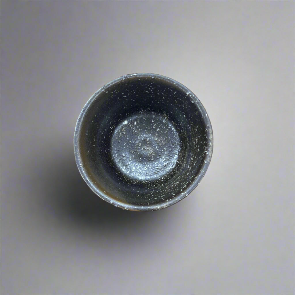 青安窯：彫絵美濃焼 ぐい呑み 5個セット 木箱付き 削ぎ五様 ぐい呑揃え