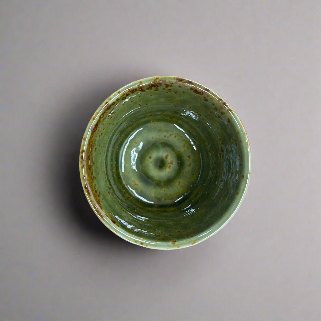 青安窯：彫絵美濃焼 ぐい呑み 5個セット 木箱付き 削ぎ五様 ぐい呑揃え