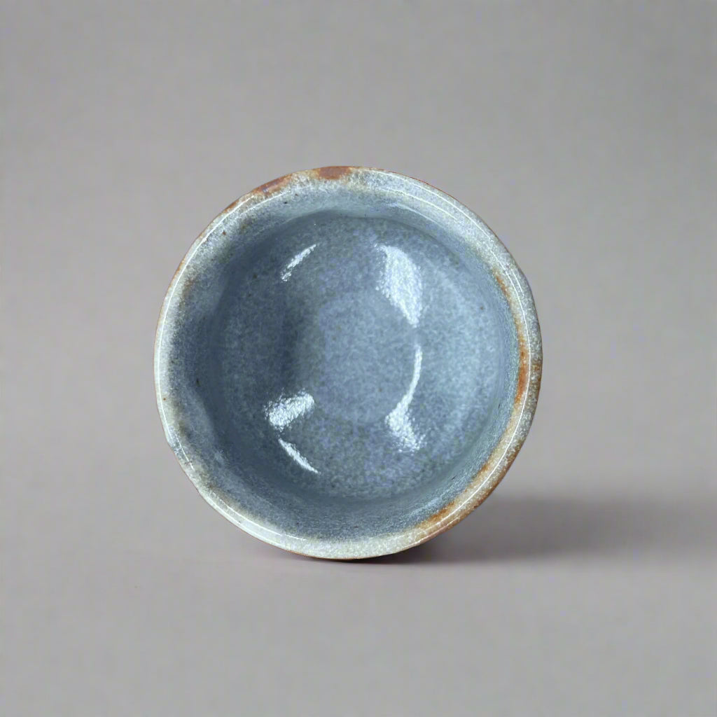 青安窯：手造り美濃焼 ぐい呑5個セット 木箱付き 手造り五様ぐい呑揃い