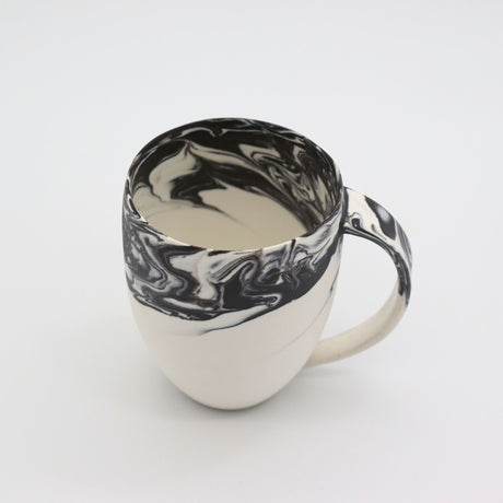 Shinro Yamamoto: Marble Porcelain Mug Cup (White) yunomi.life