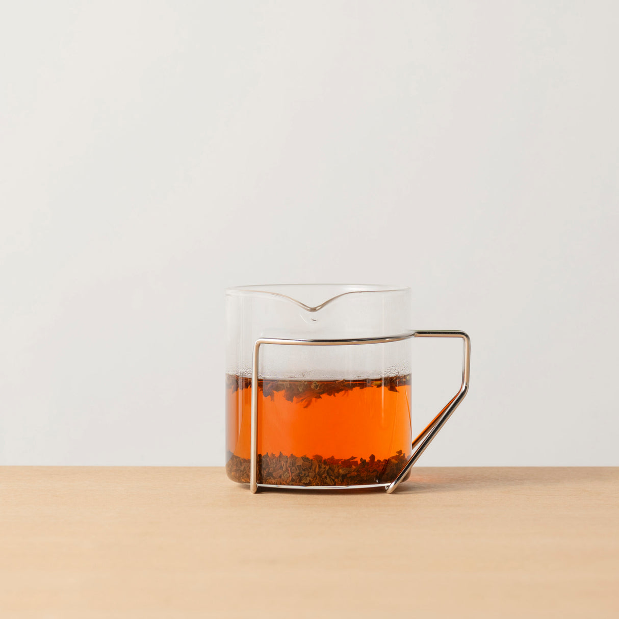 スリースノー：茶こしとガラス急須セット（ピンクゴールド） 