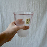 Frosted Beer Glass Pink by Toyo Sasaki Glass - Yunomi.life