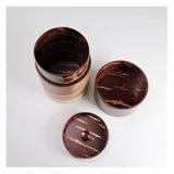 Fujiki Denshiro: Wazutsu Series Kabazaiku Tea Canisters, 4-color Sakura Bark 輪筒4色 茶筒 無地皮 - Yunomi.life