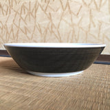 Hakusan Porcelain: Hasamiyaki Bowl - "Threads of Hemp" (Indigo or Sepia) - Yunomi.life