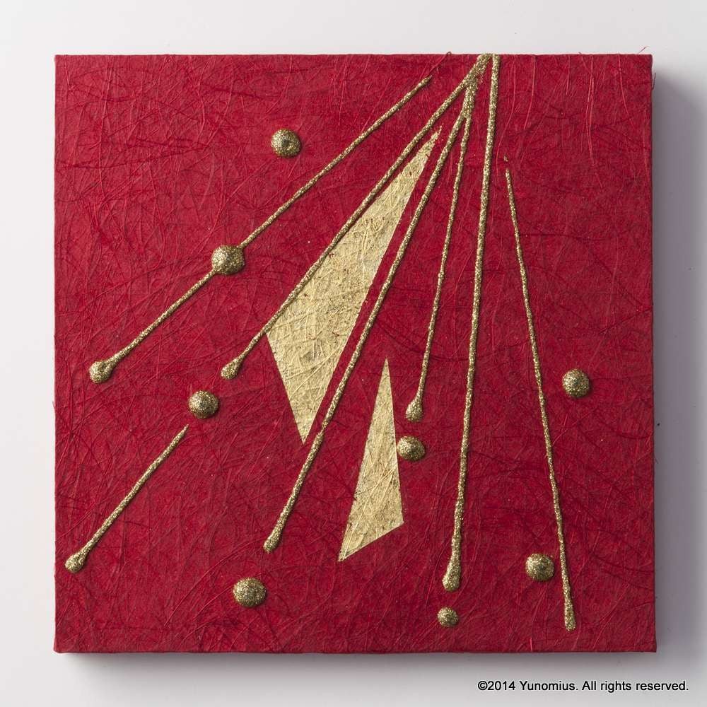 Hana & Haku: Decorative Washi Paper Panel (Red #1) - Yunomi.life