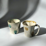 Hiroshi Hirai: Heart Shaped Mug Cup, Green Accents - Yunomi.life