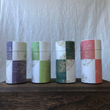 Okumura Seikan: Tea Can, Washi Paper - Gold leaf green　讃香　グリーン