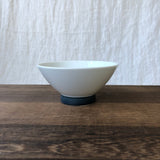 Hakusan Porcelain: Hasamiyaki Rice Bowl - "Threads of Hemp" (Indigo or Sepia)