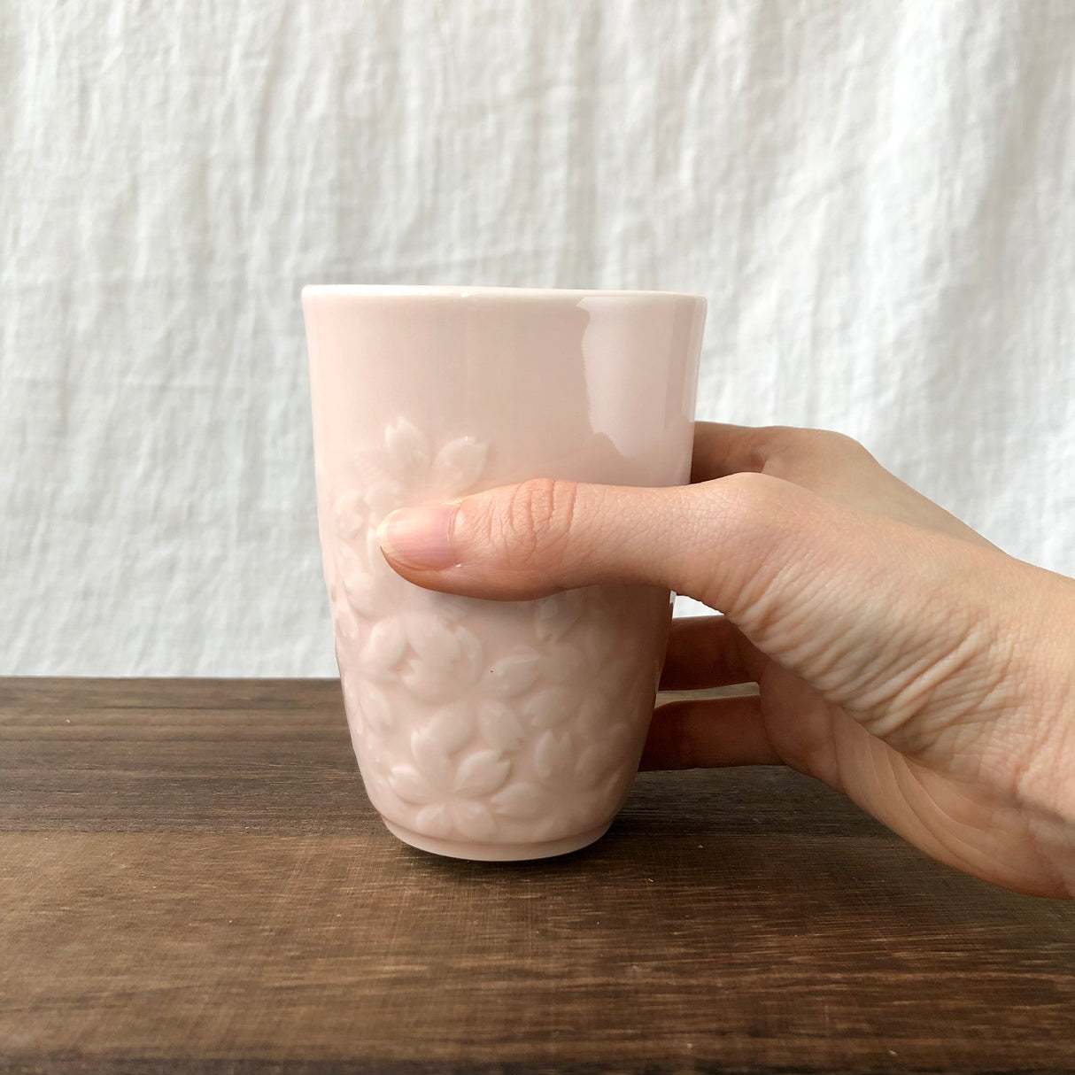 Yamani - Miyama Tableware: Sakura Yunomi Tumbler Pink