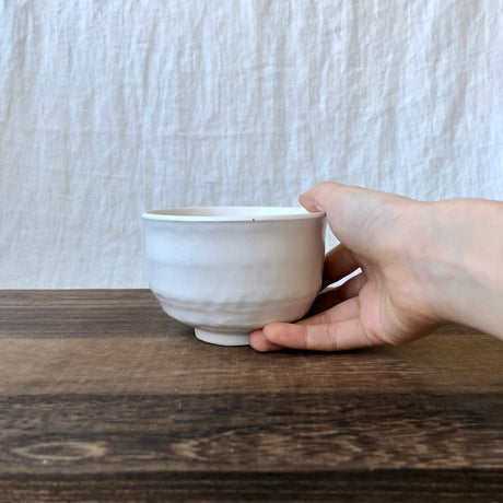 Kizoku Club: White Bizen-yaki Mini Matcha Bowl