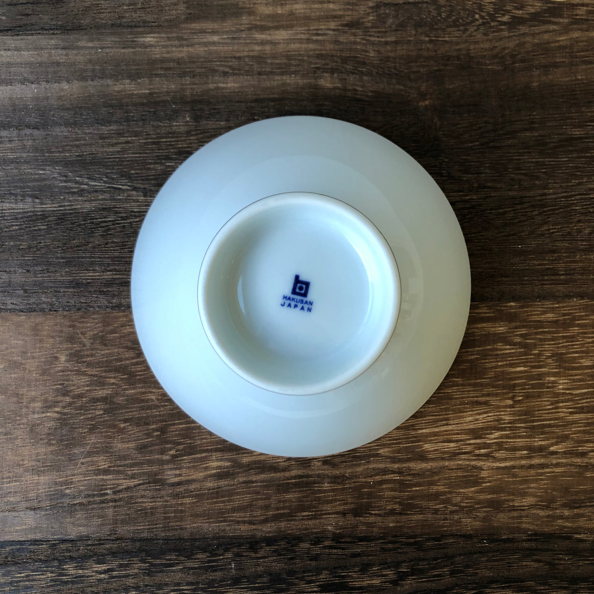 Hakusan Porcelain: Hasamiyaki Rice Bowl - "Threads of Hemp" (Indigo or Sepia)