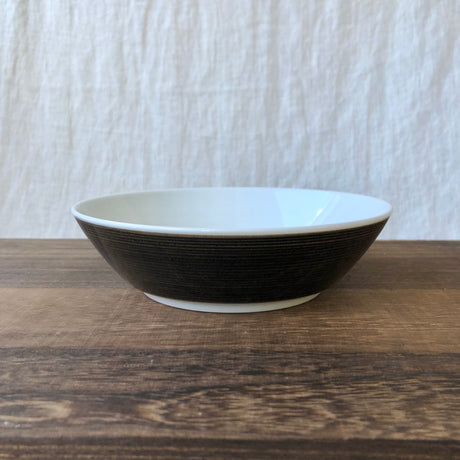 Hakusan Porcelain: Hasamiyaki Bowl - "Threads of Hemp" (Indigo or Sepia)