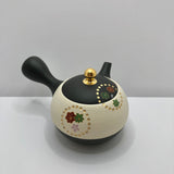 Isobe Ceramics mi122: Tokoname Kyusu Golden Autumn Leaves by Shouhou 200 ml 金彩紅葉桜 - Yunomi.life