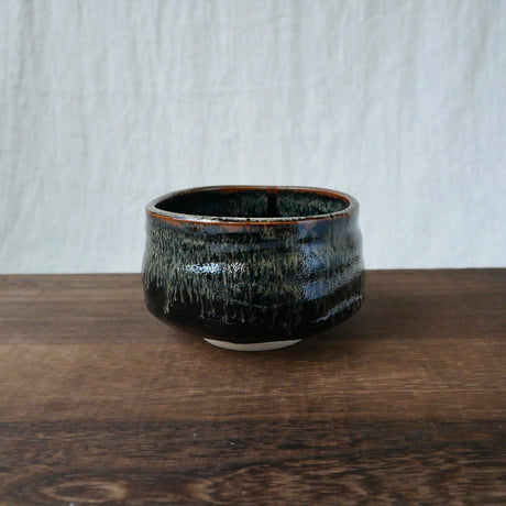 Kizoku Club: Black Tenmoku Nagashi Matcha Tea Bowl - Yunomi.life