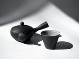 Nankei Pottery: Matte Cone Ceramic Tea Cup (Black, 100ml) - Yunomi.life